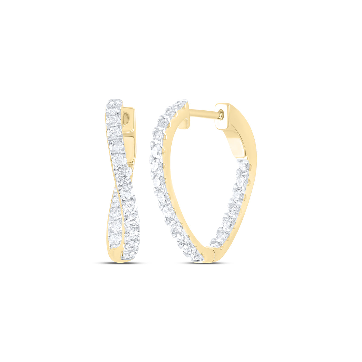 1CTW-DIA ANA M FASHION OVAL HOOP EARRING
