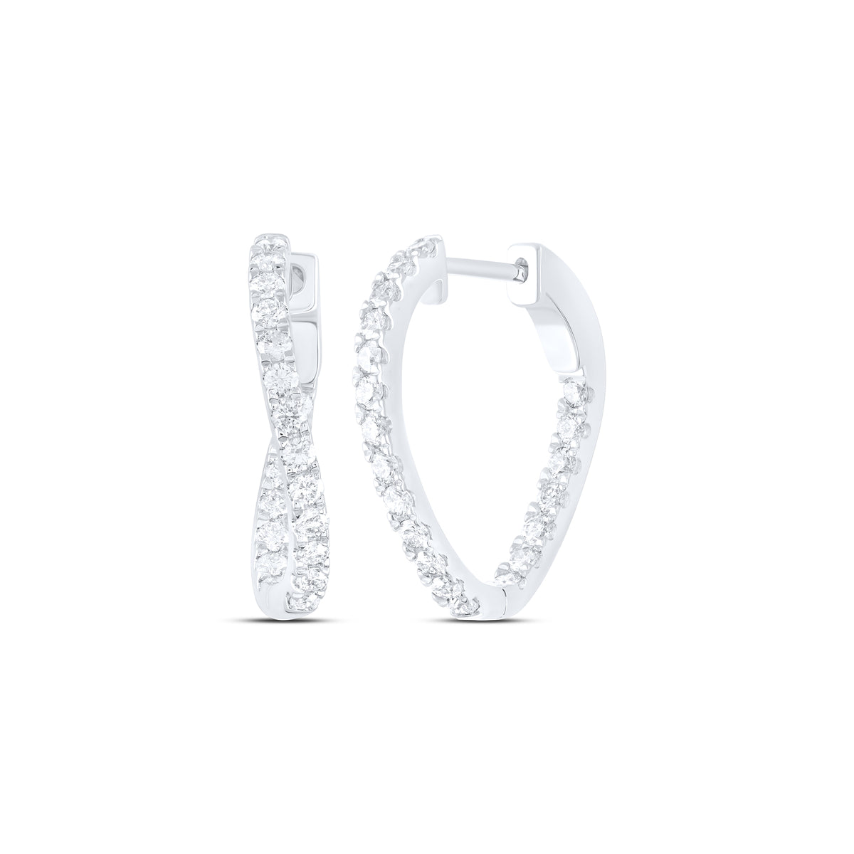 1CTW-DIA ANA M FASHION OVAL HOOP EARRING