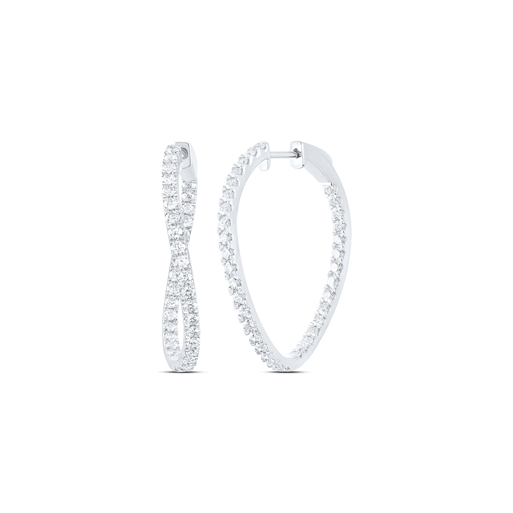 2CTW-DIA ANA M FASHION OVAL HOOP EARRING