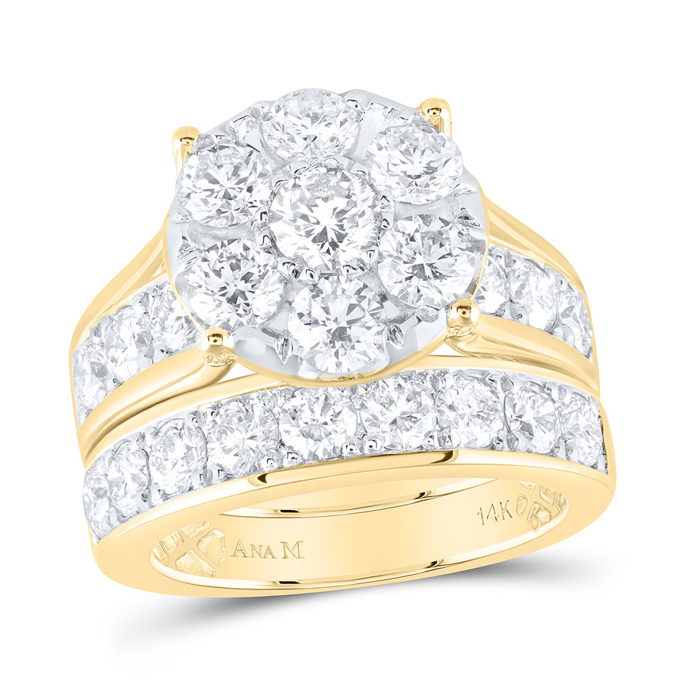 4 CTW-DIA ANA M 3/8CT-CRD BRIDAL SET