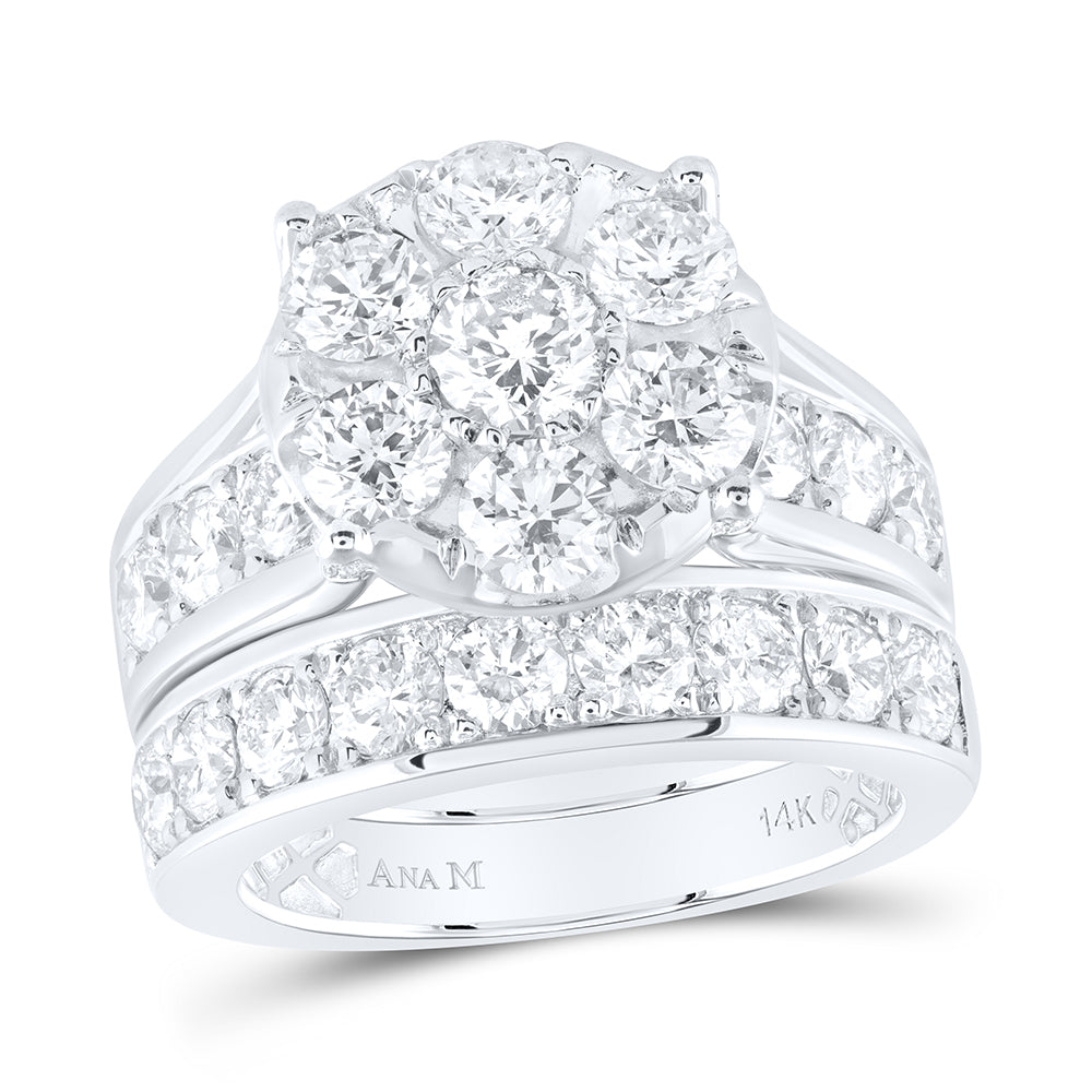 4 CTW-DIA ANA M 3/8CT-CRD BRIDAL SET