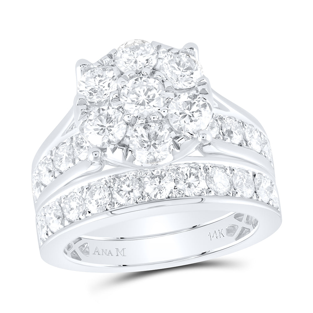 3 CTW-DIA ANA M 1/4CT-CRD BRIDAL SET