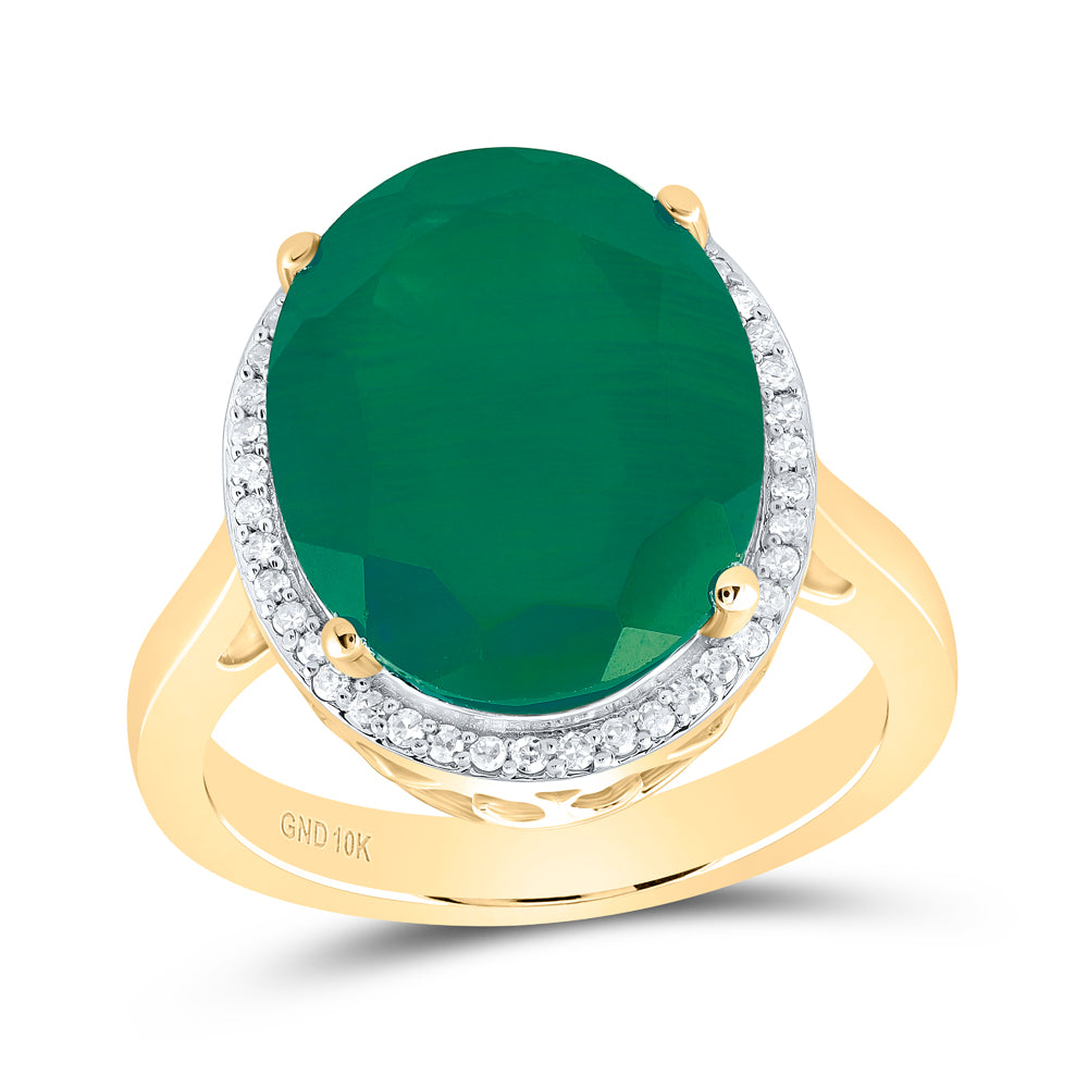 1/5CTW-DIA P1 15X12 MM OV-EM SYNTHETIC RING