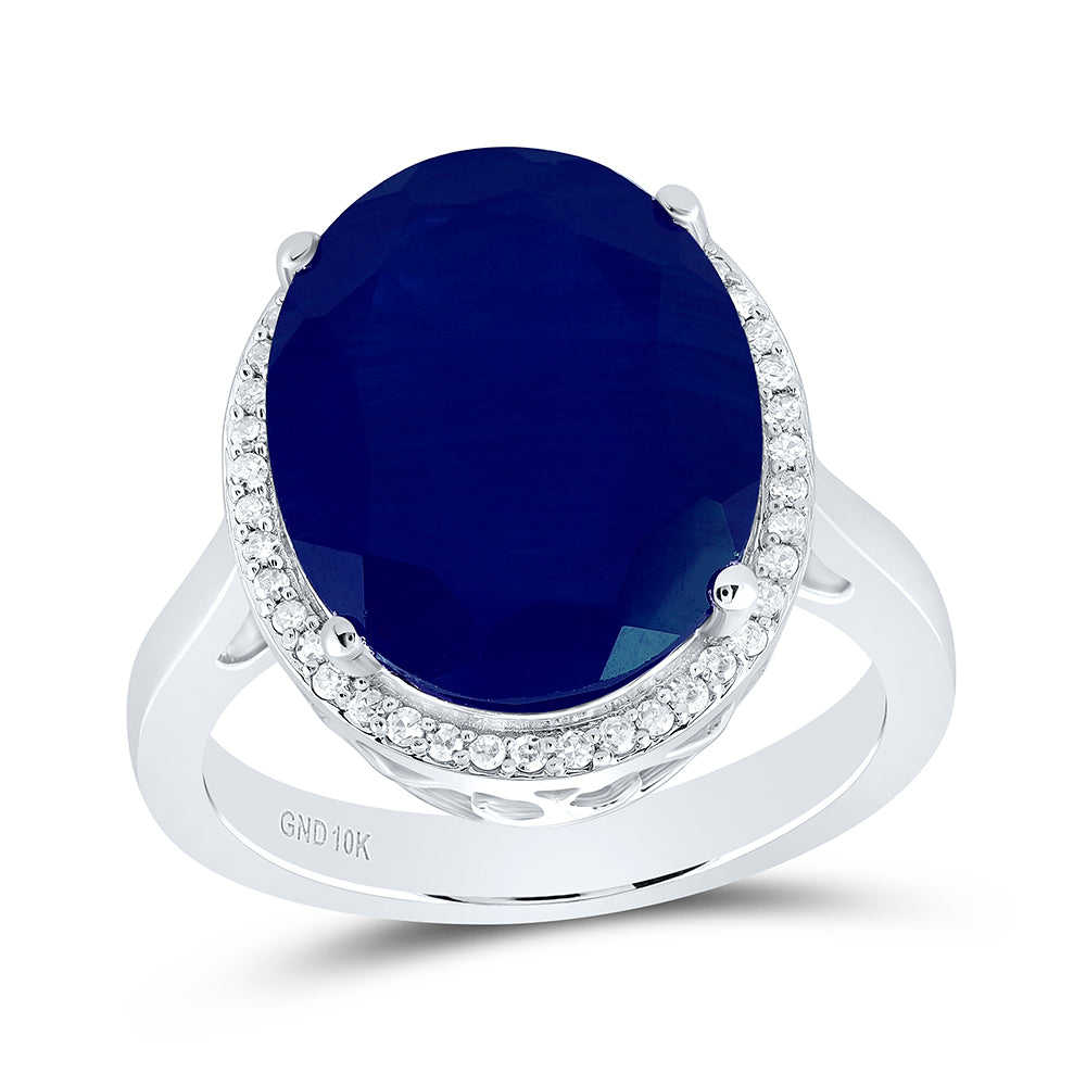 1/5CTW-DIA P1 15X12 MM OV-BS SYNTHETIC RING