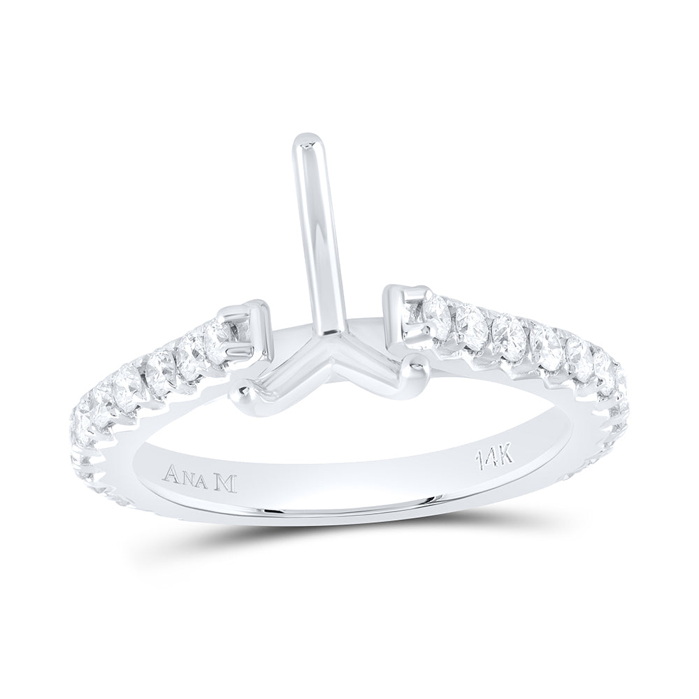 5/8CTW-DIA ANA M 2CT-CPS SEMI-MOUNT NO HALO BRIDAL RING