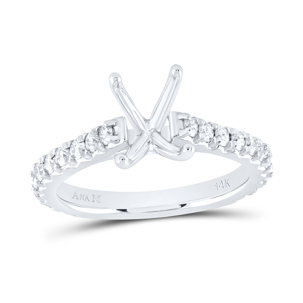 5/8CTW-DIA ANA M 2CT-CEM SEMI-MOUNT NO HALO ENGAGEMENT RING