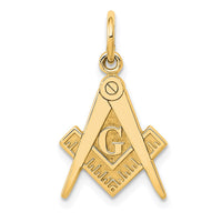 Load image into Gallery viewer, 14k Polished and Textured Masonic Symbol Charm
