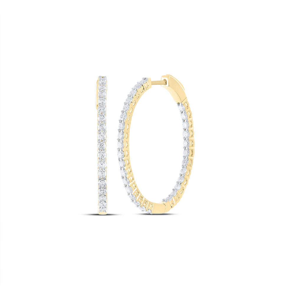 1 1/2CTW-DIA ANA M FASHION OVAL HOOP EARRING