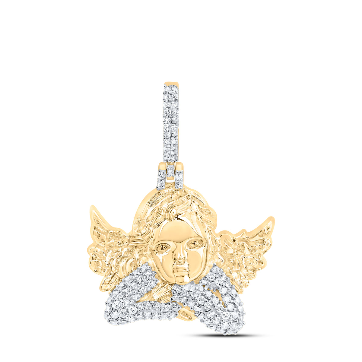 3/8CTW-DIA NK FASHION ANGEL PENDANT
