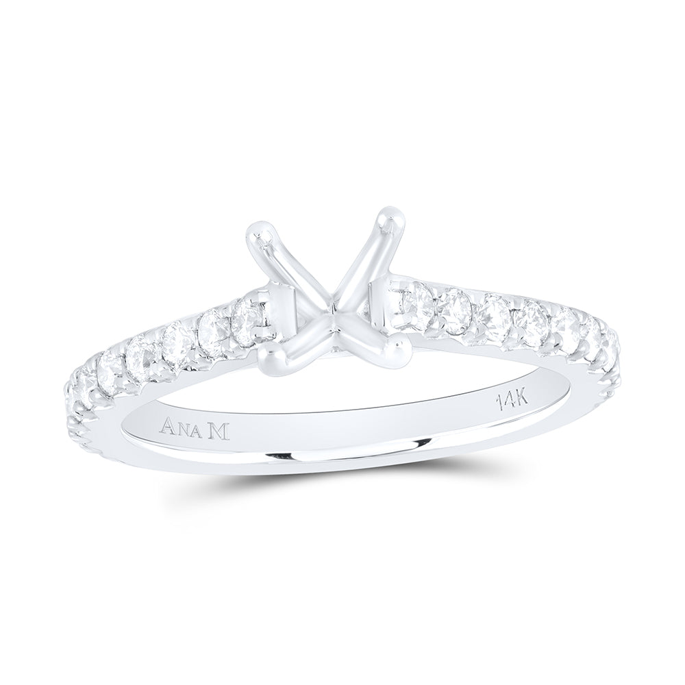 5/8CTW-DIA ANA M 1CT-CRD SEMI-MOUNT NO HALO ENGAGEMENT RING