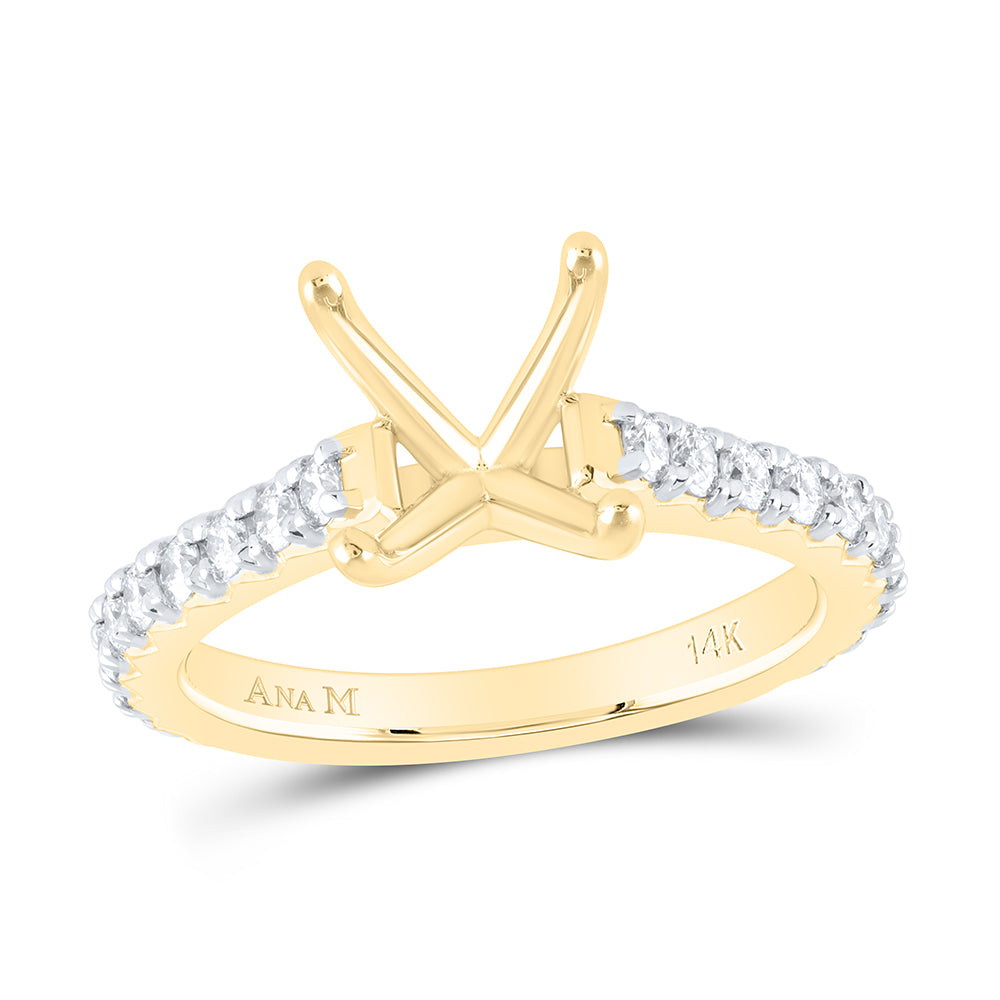 5/8CTW-DIA ANA M 3CT-CRD SEMI-MOUNT NO HALO ENGAGEMENT RING