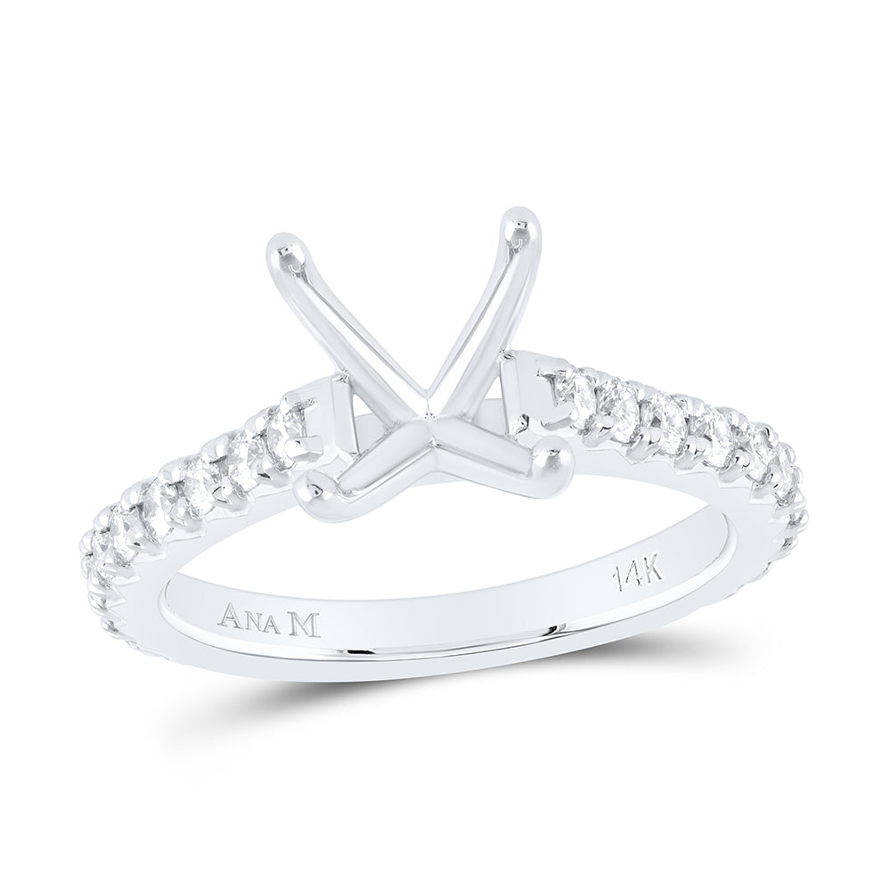 5/8CTW-DIA ANA M 3CT-CRD SEMI-MOUNT NO HALO ENGAGEMENT RING