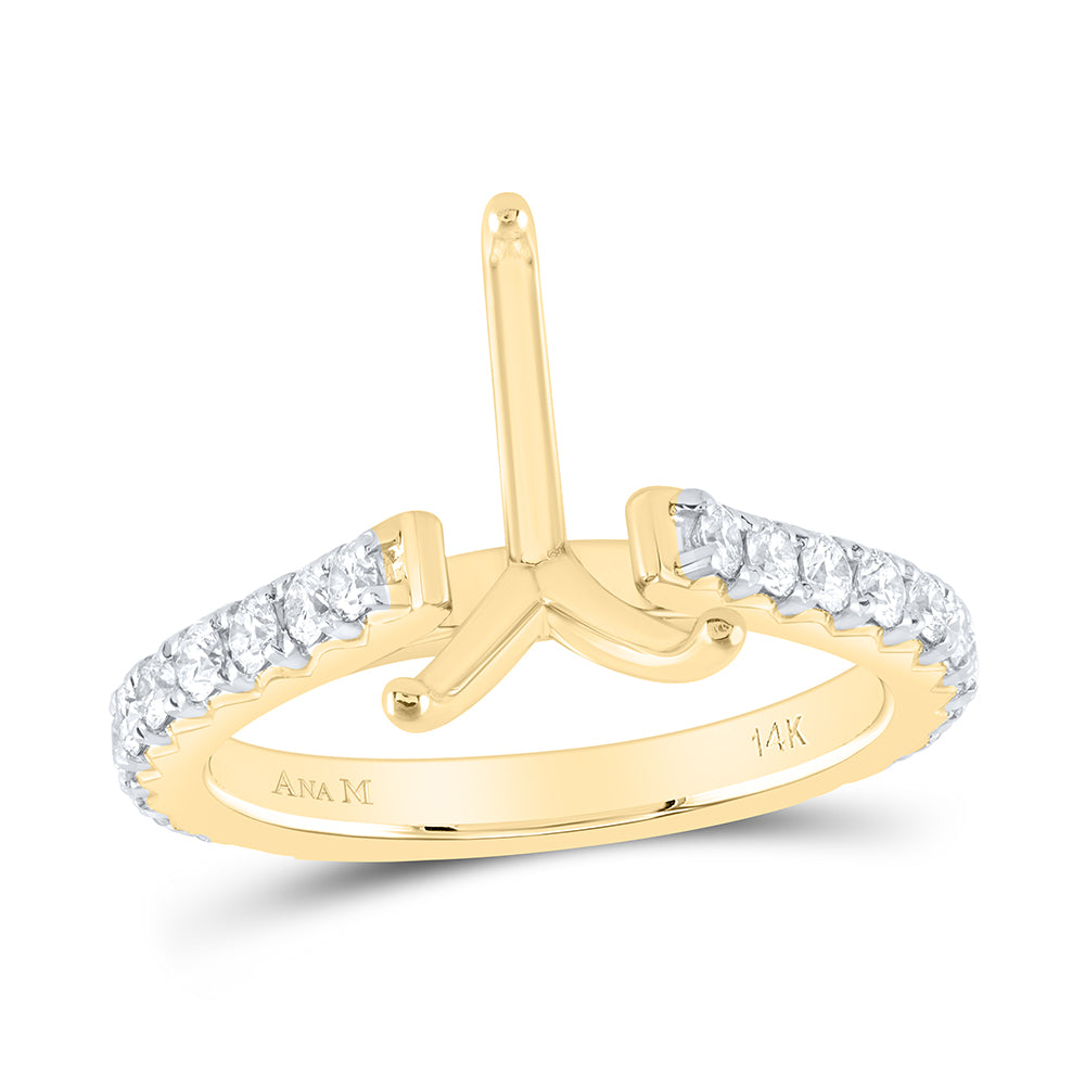5/8CTW-DIA ANA M 3CT-CPS SEMI-MOUNT NO HALO ENGAGEMENT RING