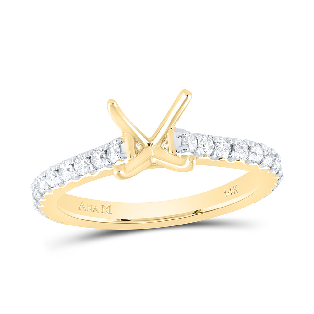 5/8CTW-DIA ANA M 1CT-CPC SEMI-MOUNT NO HALO ENGAGEMENT RING