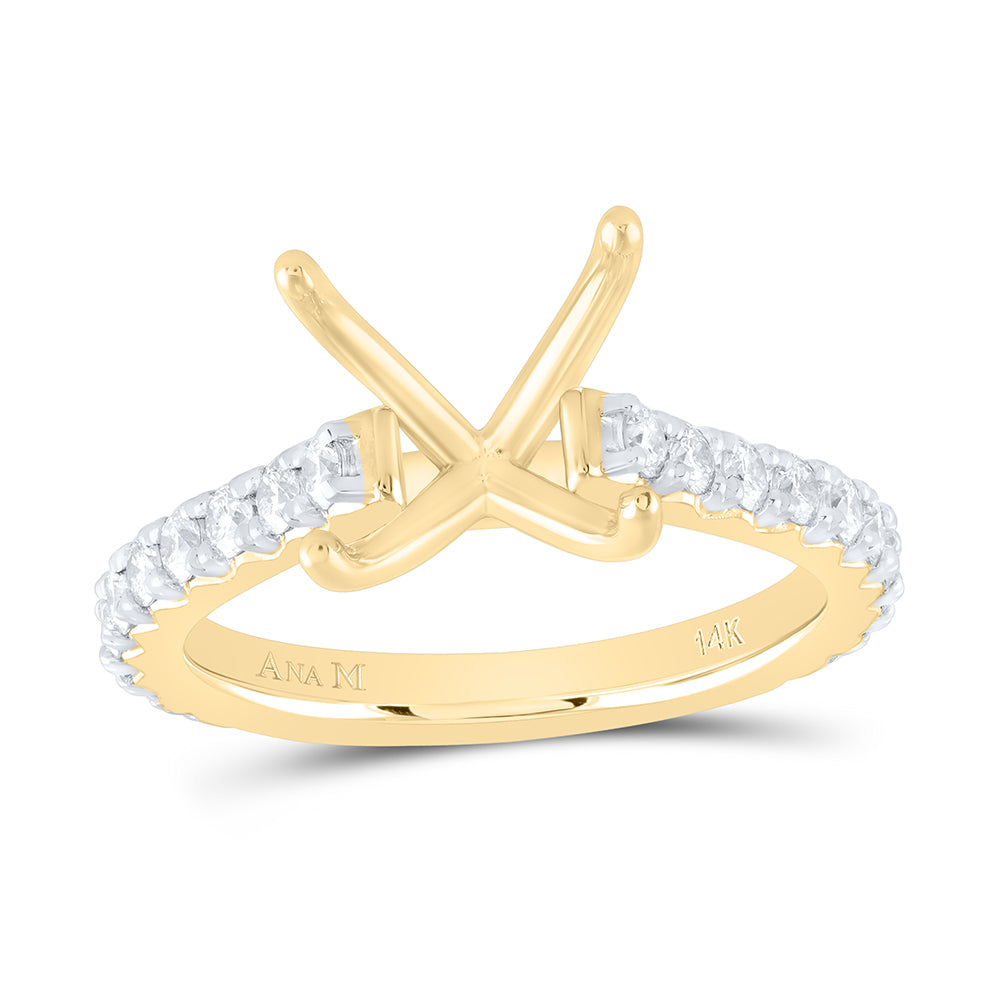 5/8CTW-DIA ANA M 3CT-CPC SEMI-MOUNT NO HALO ENGAGEMENT RING