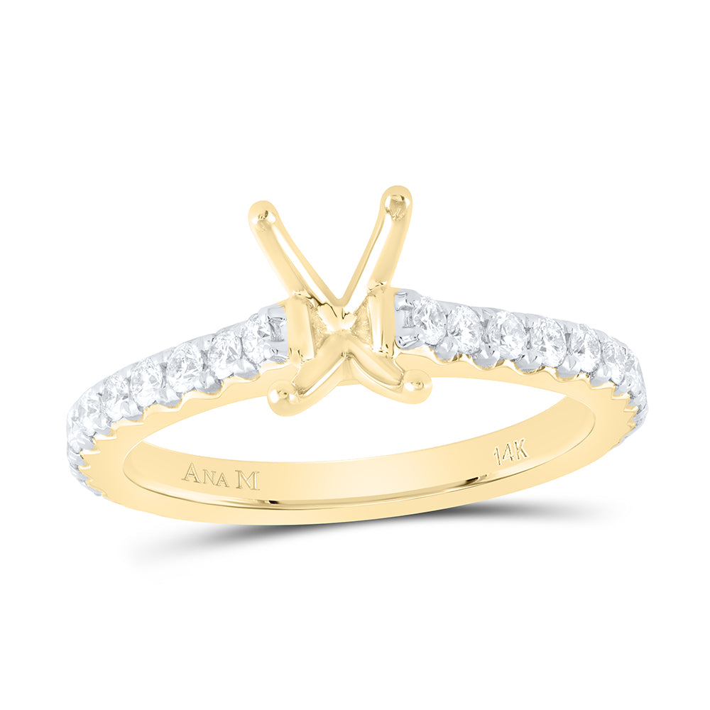 5/8CTW-DIA ANA M 1CT-CEM SEMI-MOUNT NO HALO ENGAGEMENT RING