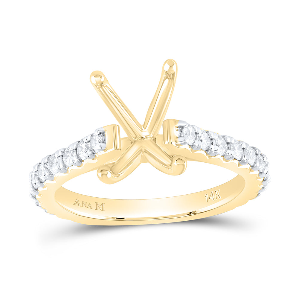 5/8CTW-DIA  ANA M 3CT-CEM SEMI-MOUNT NO HALO ENGAGEMENT RING