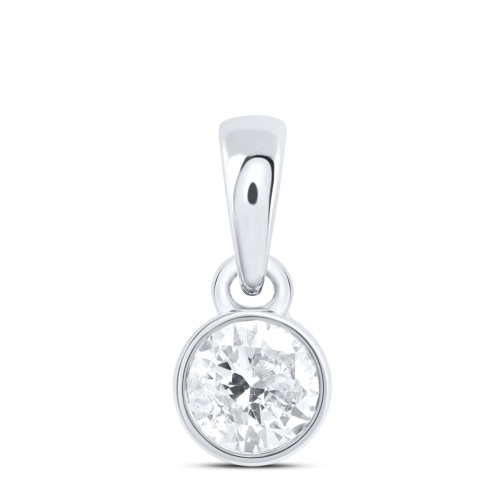 1/4CTW-DIA NK STUD SOLITAIRE PENDANT