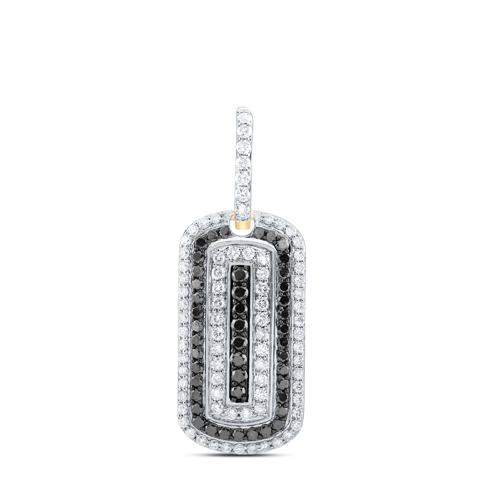 1 1/3CTW-DIA NK DOG TAG MEN'S CHARM