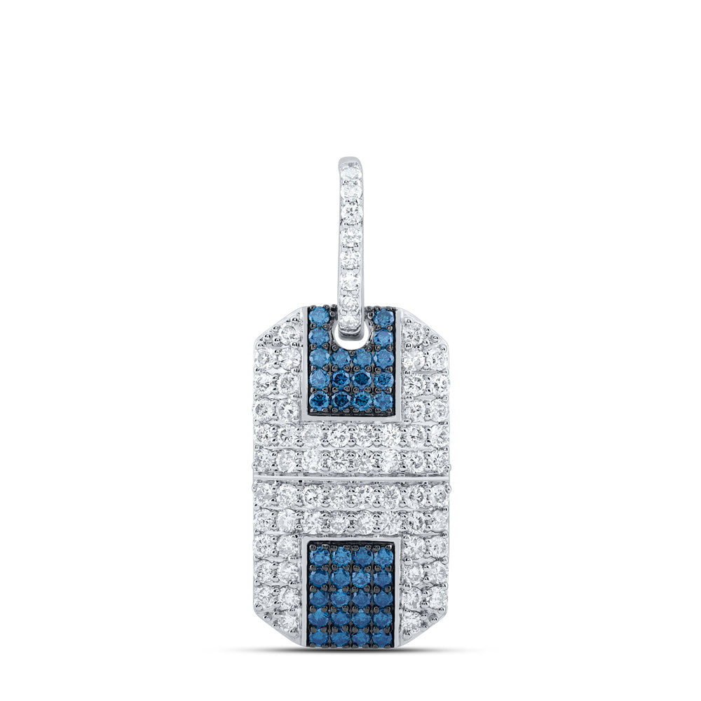 1 5/8CTW-DIA NK DOG TAG MEN'S CHARM