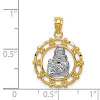 Load image into Gallery viewer, 14k w/Rhodium Mother Holding Baby Pendant
