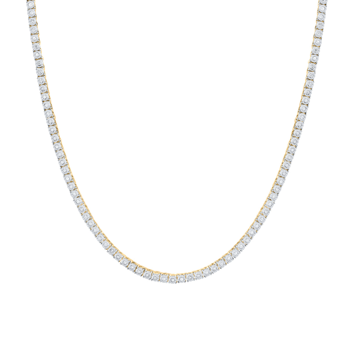 1CTW-DIA P1 FASHION FANUK NECKLACE (18 INCH)