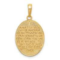 Load image into Gallery viewer, 14K W/Rhodium Reversible Guardian Angel Prayer Pendant

