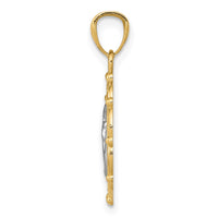 Load image into Gallery viewer, 14k w/Rhodium Angel Pendant
