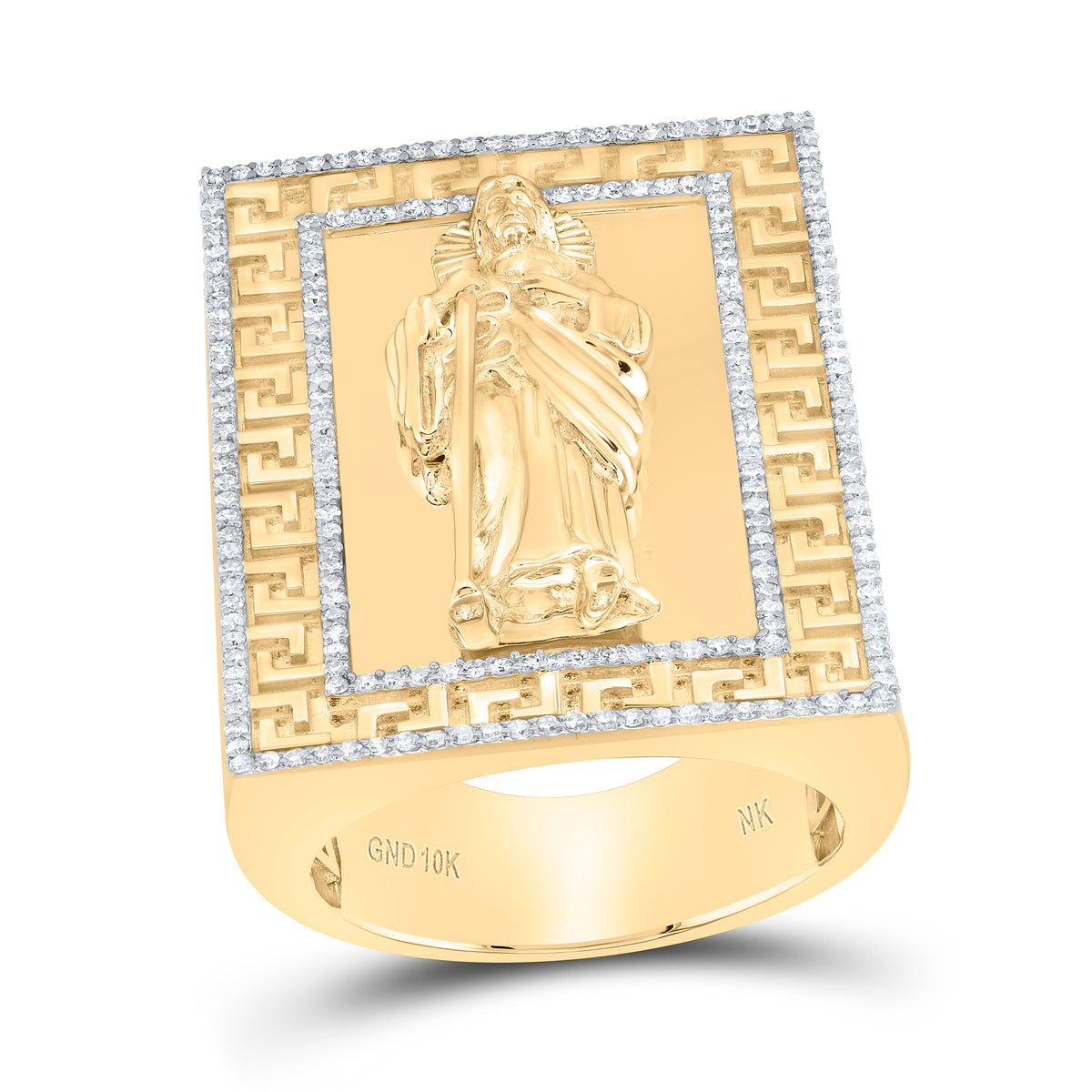 3/4CTW-DIA NK ST.JUDE MENS RING