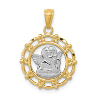 Load image into Gallery viewer, 14k w/Rhodium Angel Pendant

