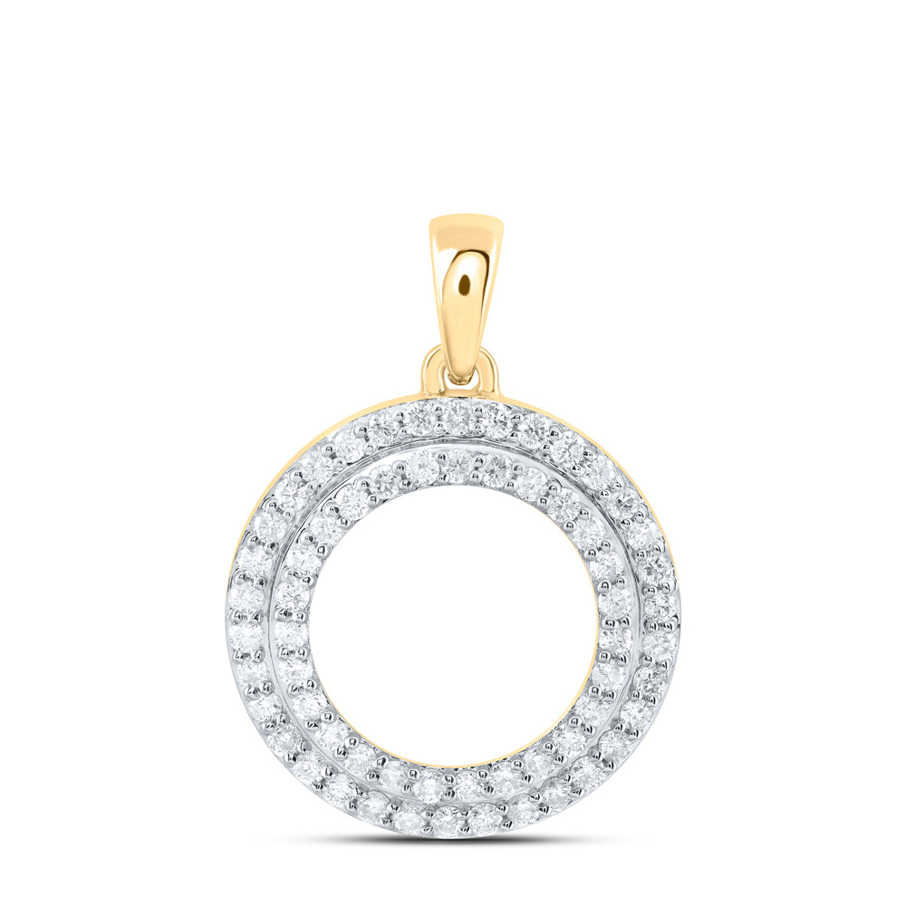 3/8CTW-DIA CN FASHION CIRCLE PENDANT