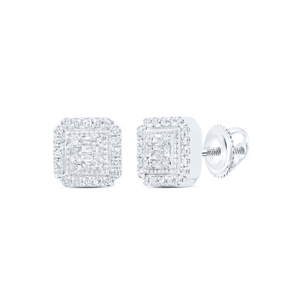 1/5CTW-DIA P1 GIFT SQUARE BAGUETTE EARRING