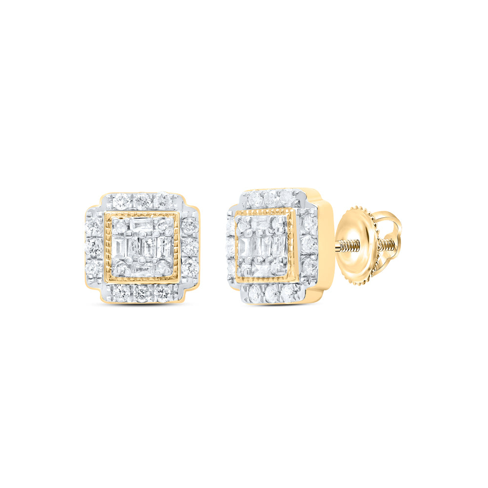 3/8CTW-DIA P1 GIFT SQUARE BAGUETTE EARRING