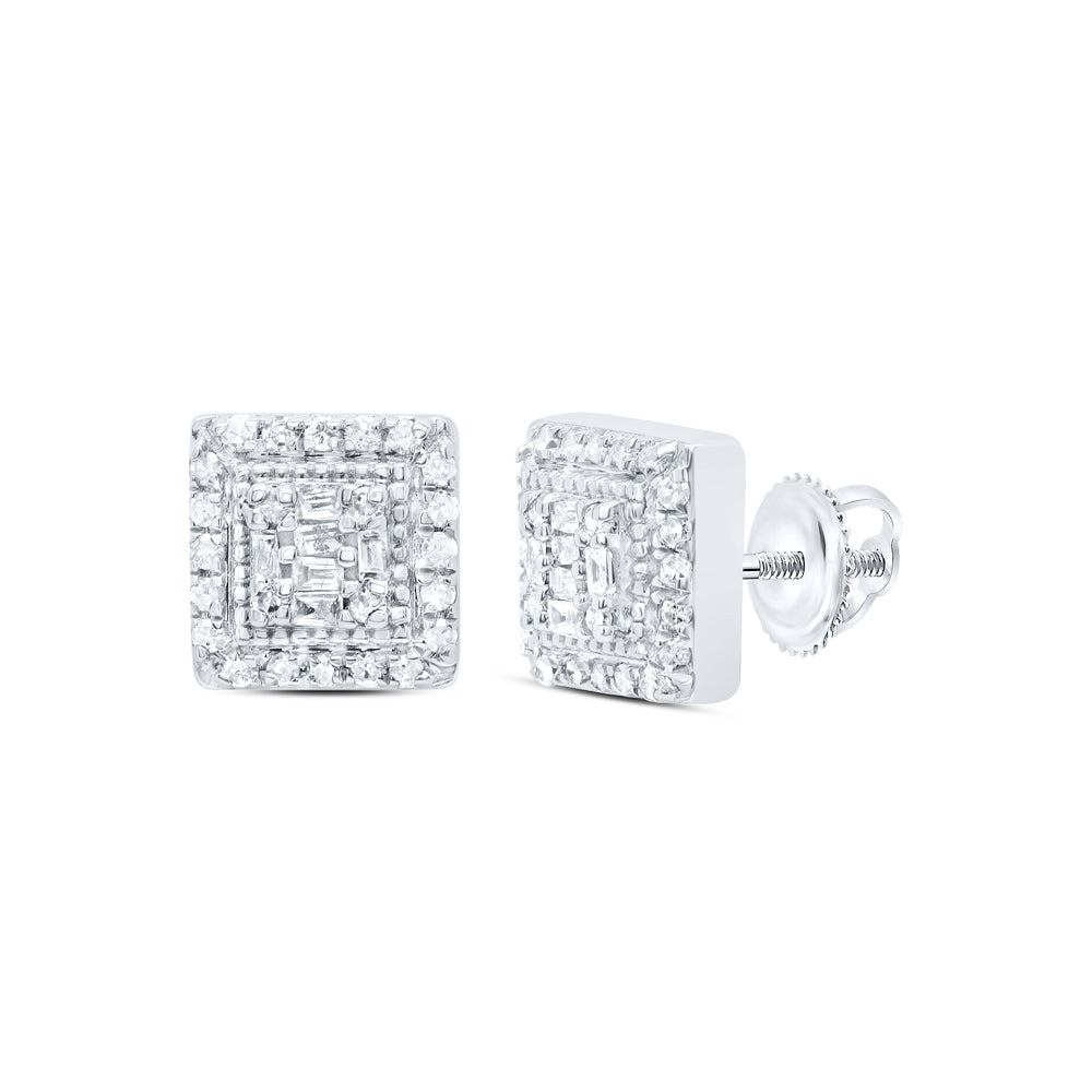 1/5CTW-DIA P1 GIFT SQUARE BAGUETTE EARRING