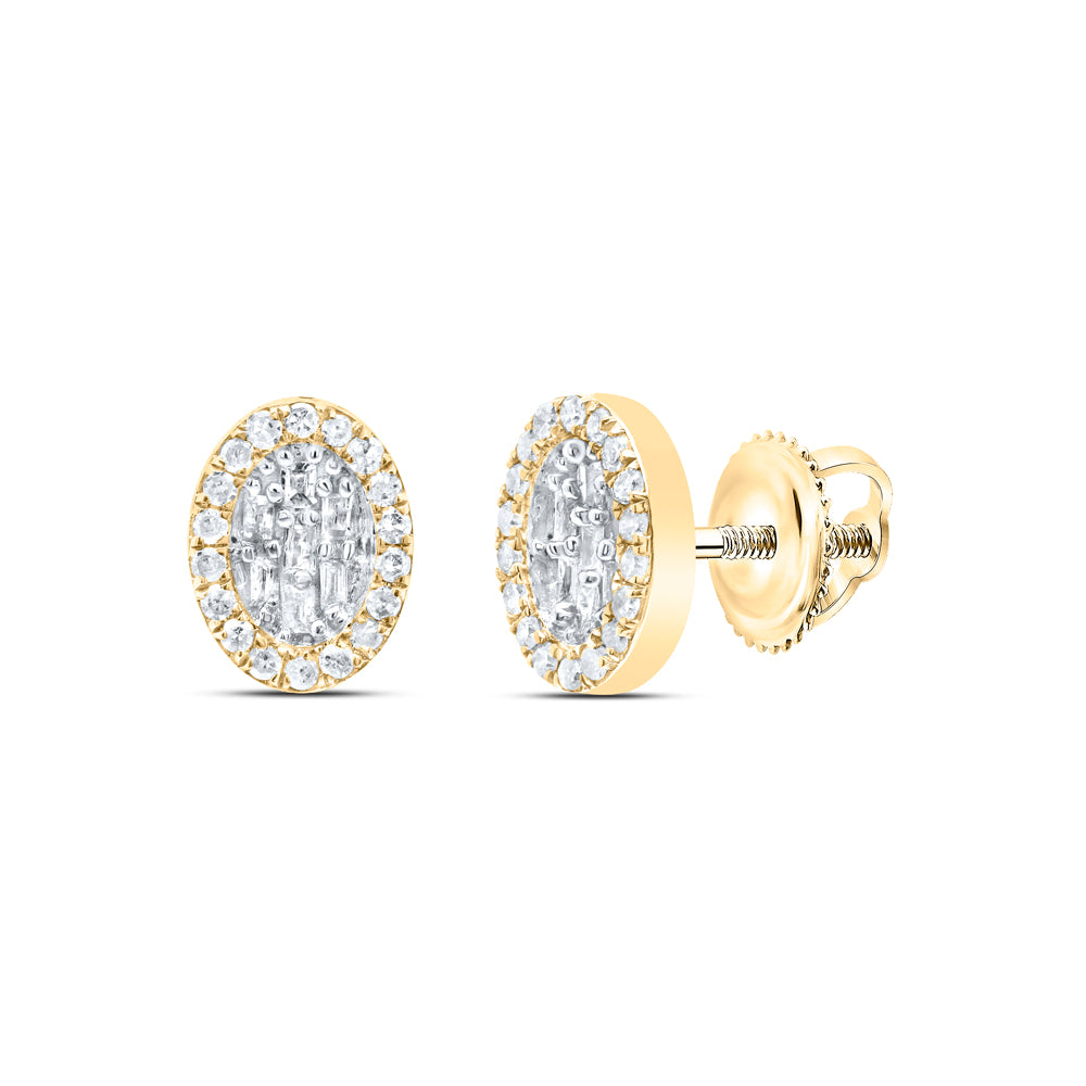 1/4CTW-DIA P1 GIFT OVAL BAGUETTE EARRING