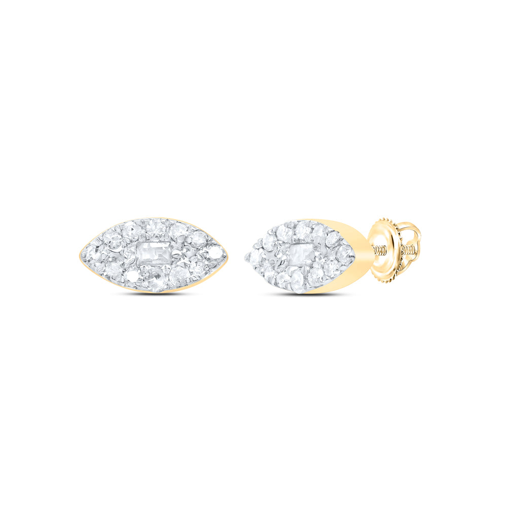 1/10CTW-DIA P1 GIFT MARQUISE BAGUETTE EARRING