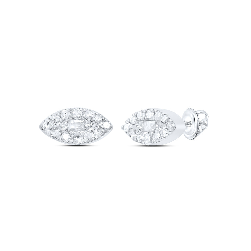 1/10CTW-DIA P1 GIFT MARQUISE BAGUETTE EARRING