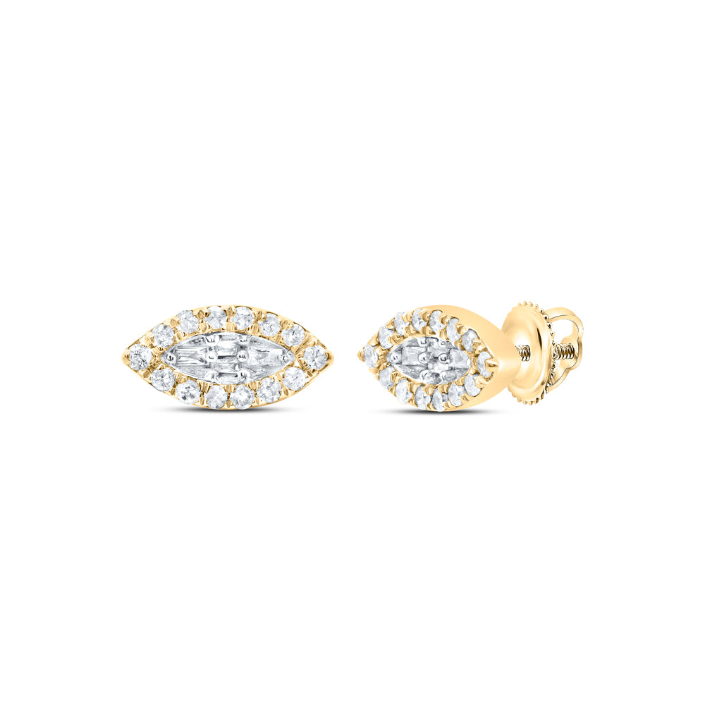 1/4CTW-DIA P1 GIFT MARQUISE BAGUETTE EARRING