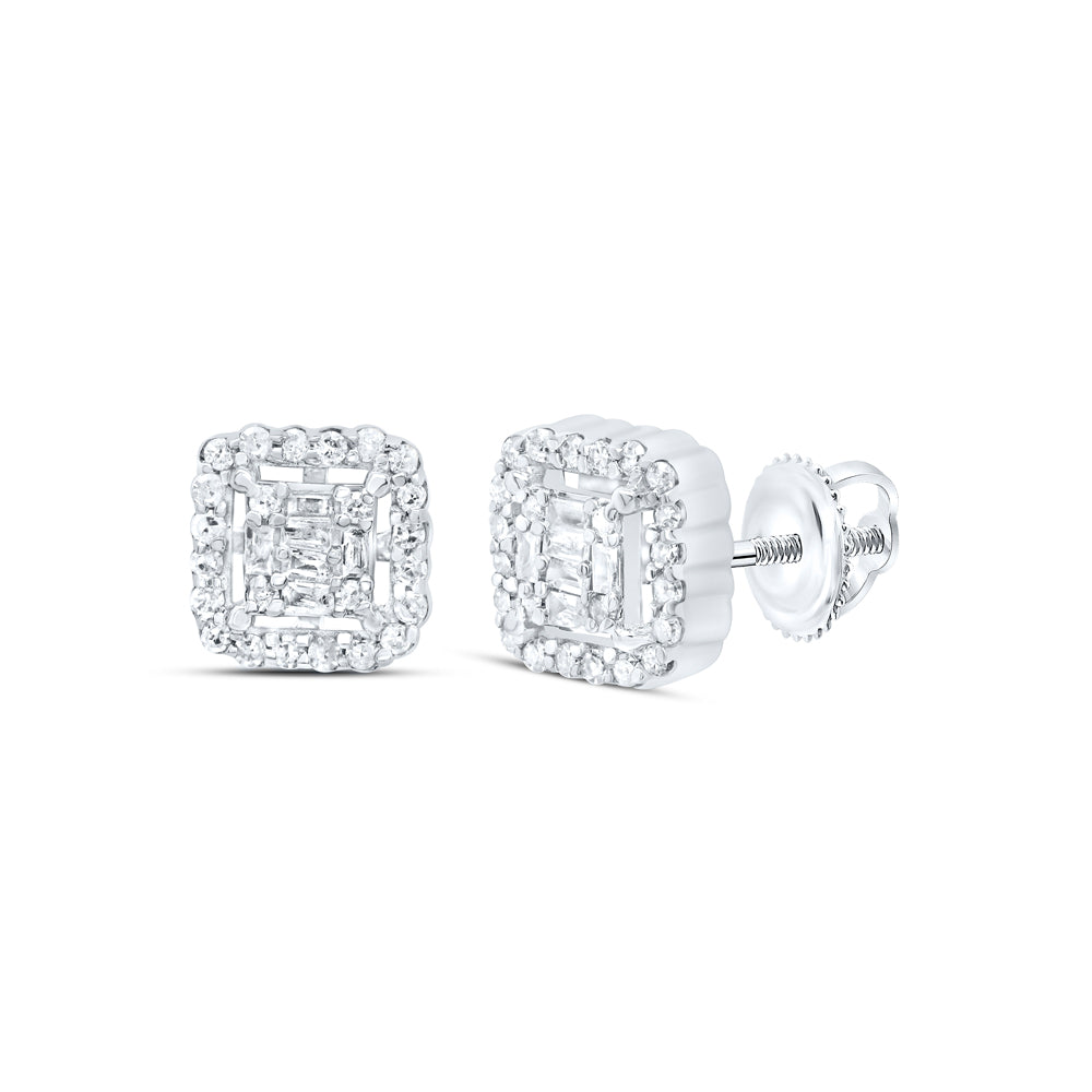 1/5CTW-DIA P1 GIFT SQUARE BAGUETTE EARRING