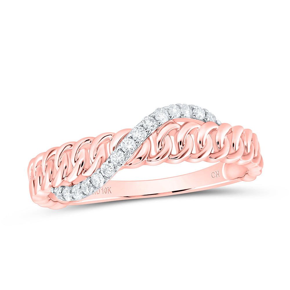 1/6CTW-DIA CN FASHION CUBAN LADIES RING