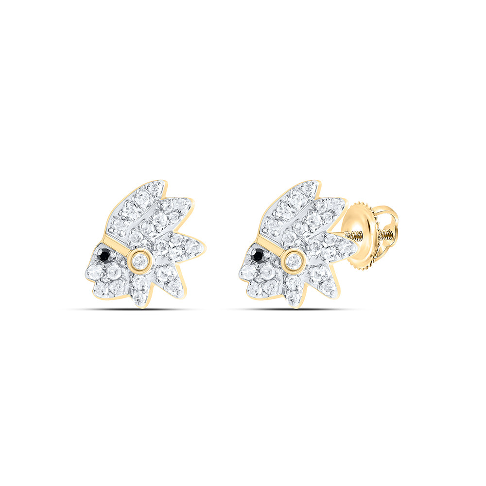 1/4CTW-DIA P1 GIFT RD-BLACK DIAMOND EARRING