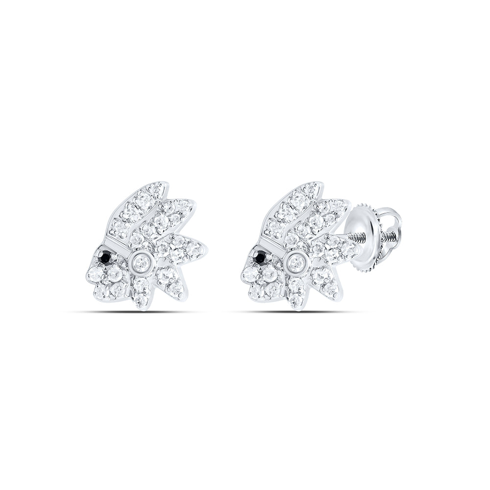 1/4CTW-DIA P1 GIFT RD-BLACK DIAMOND EARRING