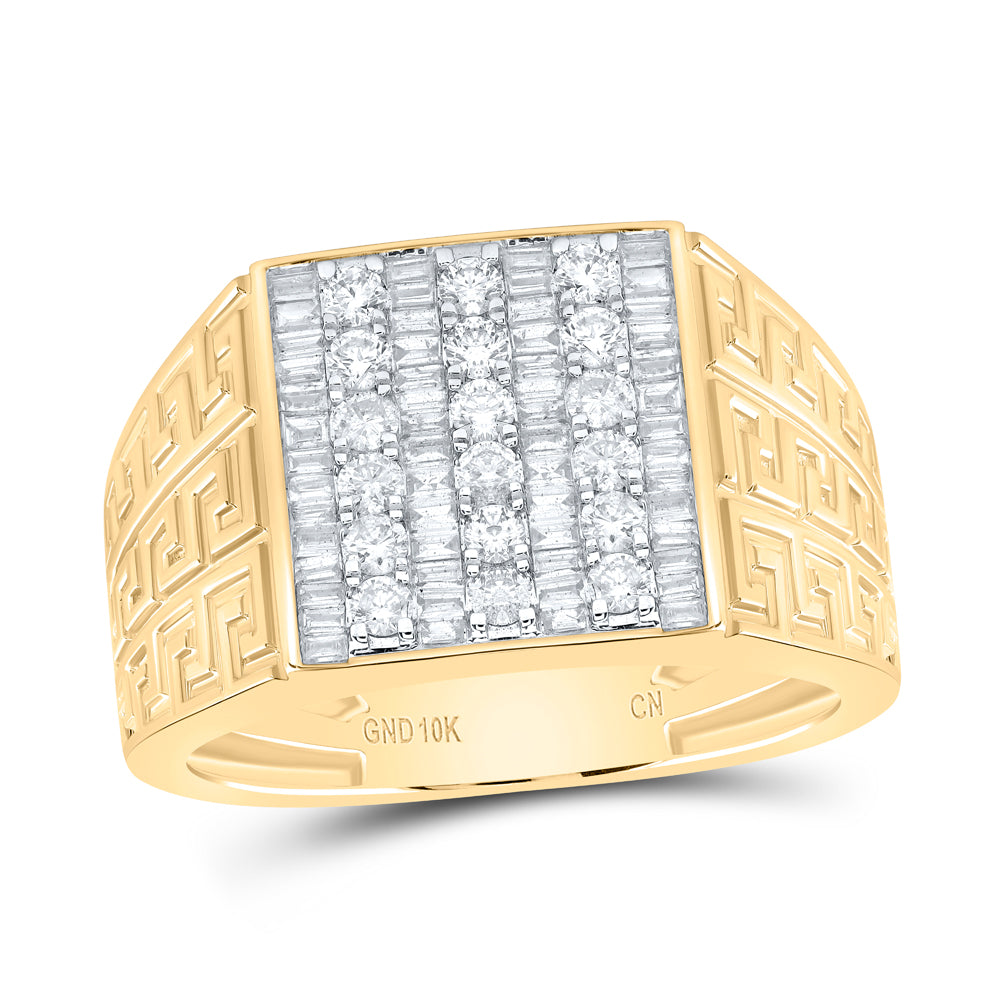1CTW-DIA CN BAGUETTE MENS RING