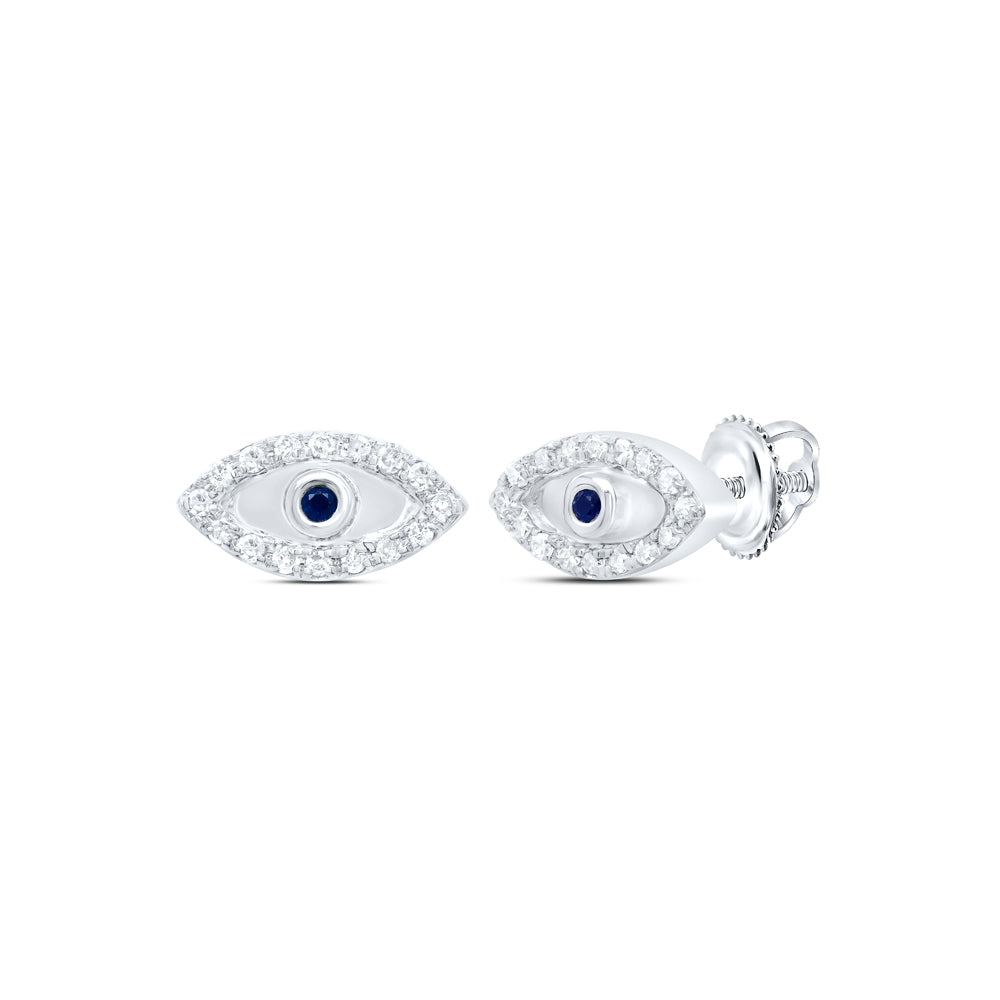 1/10CTW-DIA P1 GIFT 0.02CT-RD-BS NAT GEM EYE EARRING