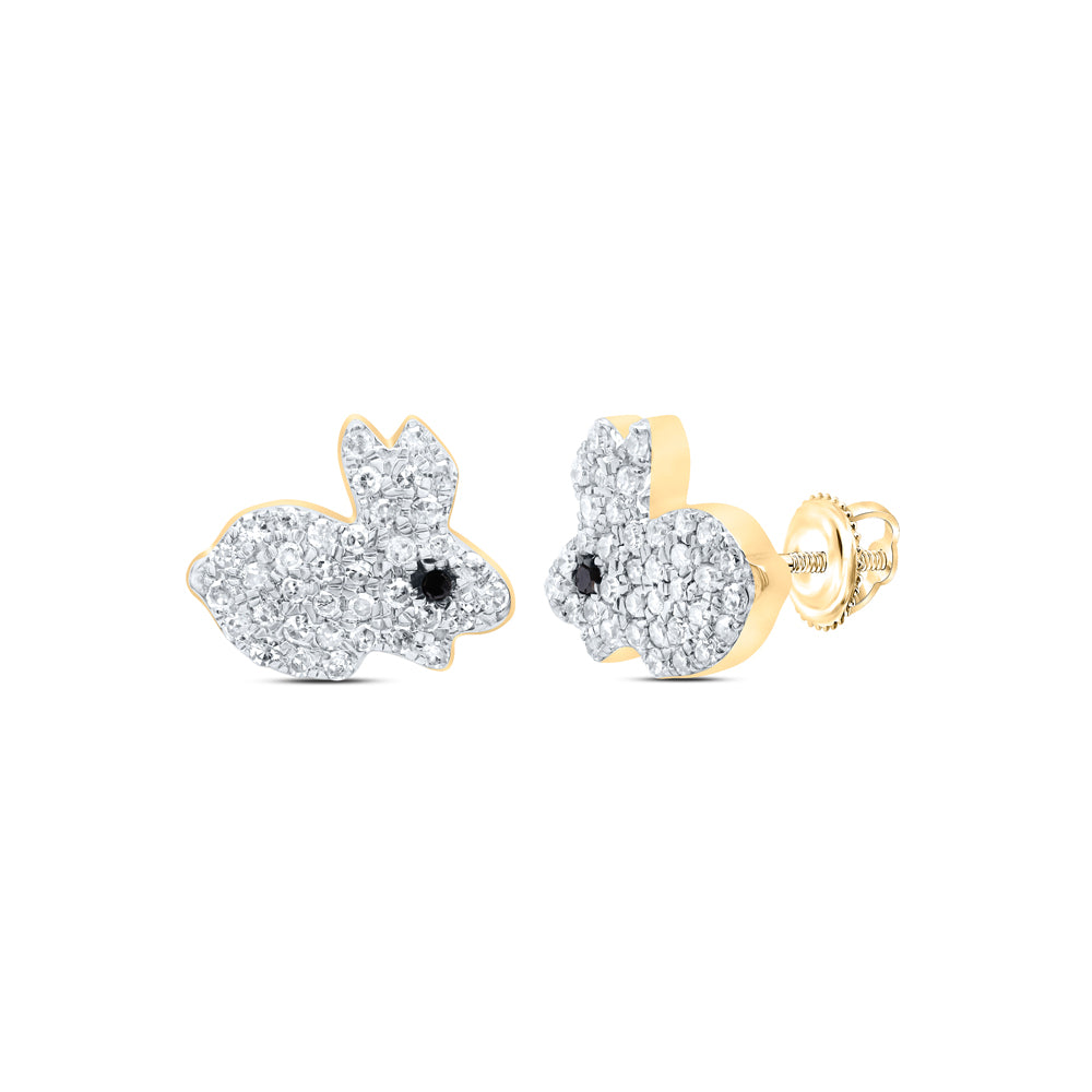 1/4CTW-DIA P1 GIFT RD-BLACK DIAMOND EARRING