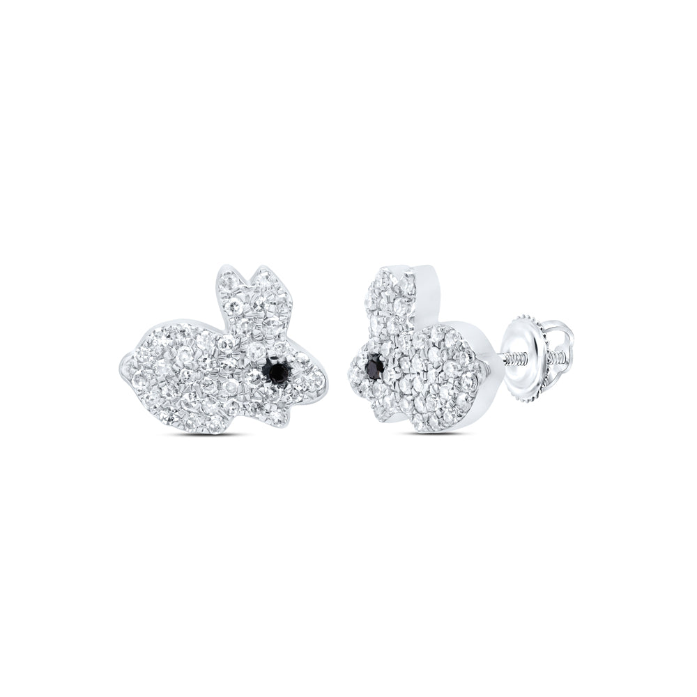 1/4CTW-DIA P1 GIFT RD-BLACK DIAMOND EARRING