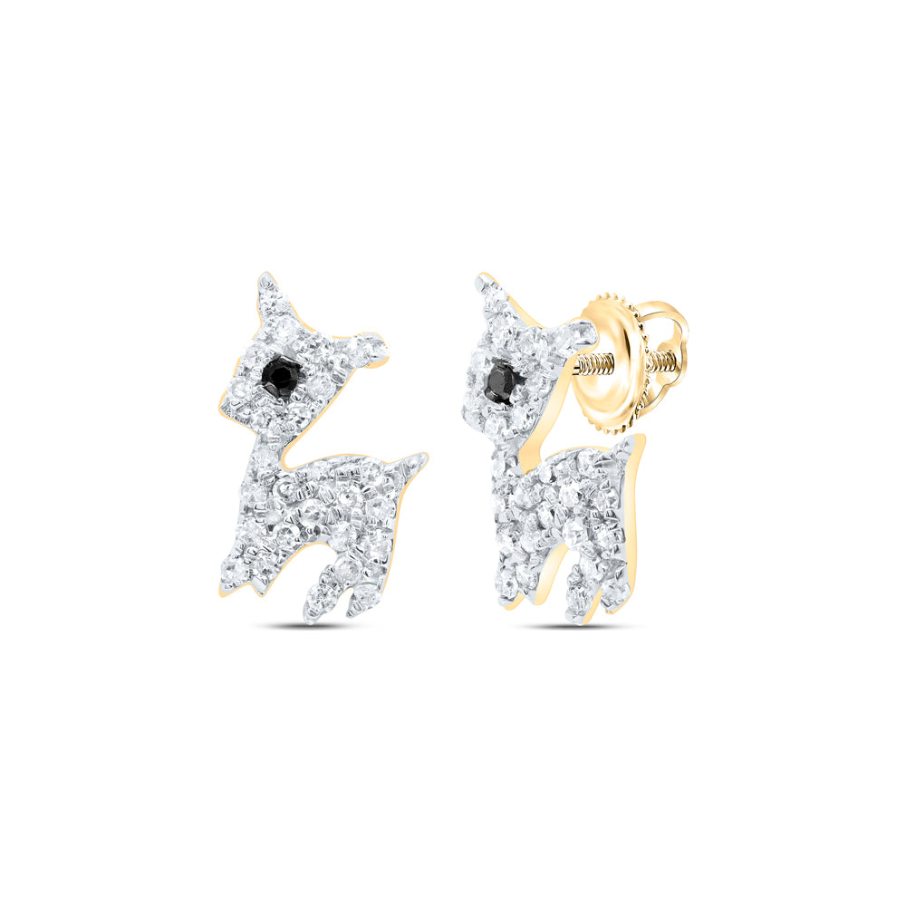 1/6CTW-DIA P1 GIFT RD-BLACK DIAMOND EARRING