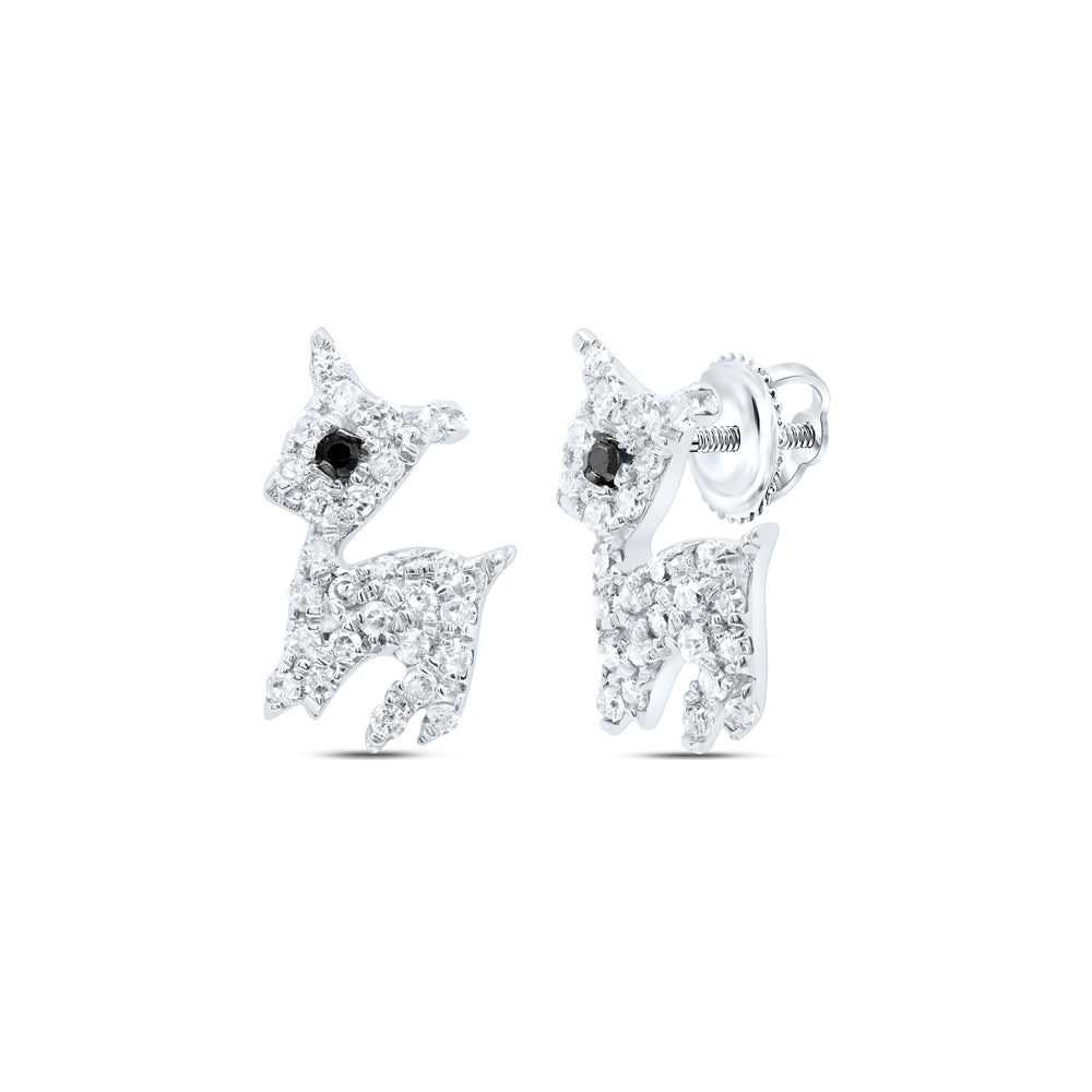 1/6CTW-DIA P1 GIFT RD-BLACK DIAMOND EARRING