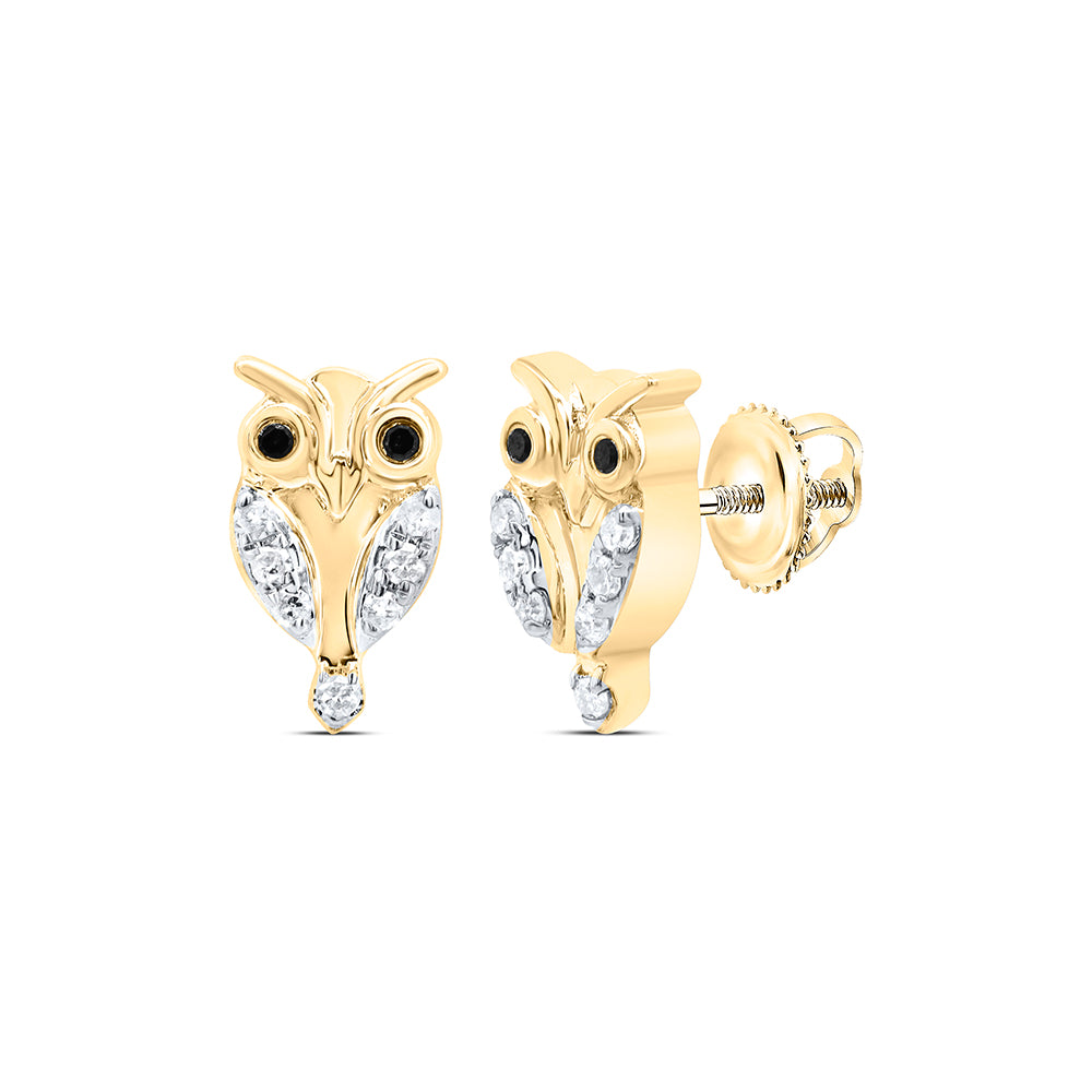 1/10CTW-DIA P1 GIFT RD-BLACK DIAMOND EARRING