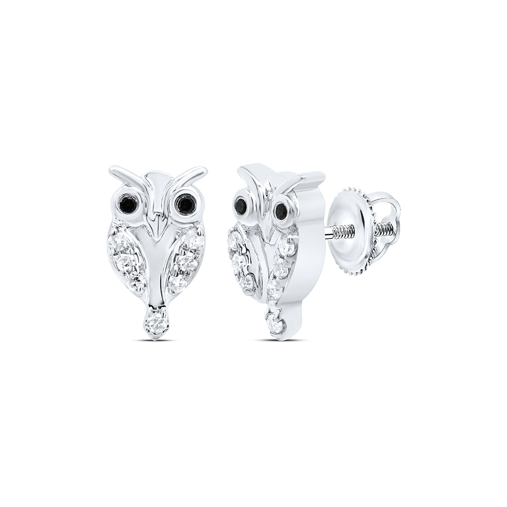 1/10CTW-DIA P1 GIFT RD-BLACK DIAMOND EARRING